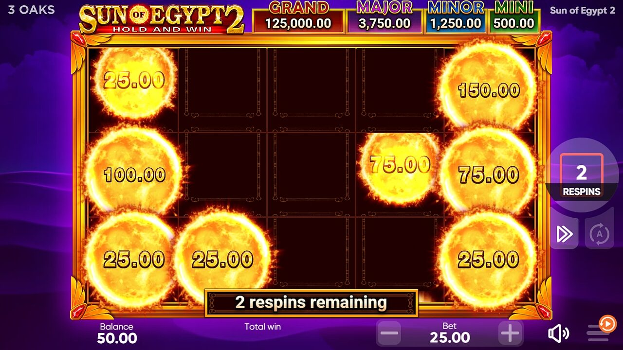 Sun of Egypt 2: vergrendelde symbolen in de bonusronde