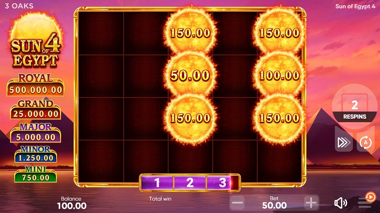 Sun of Egypt 4 tijdens het spelen