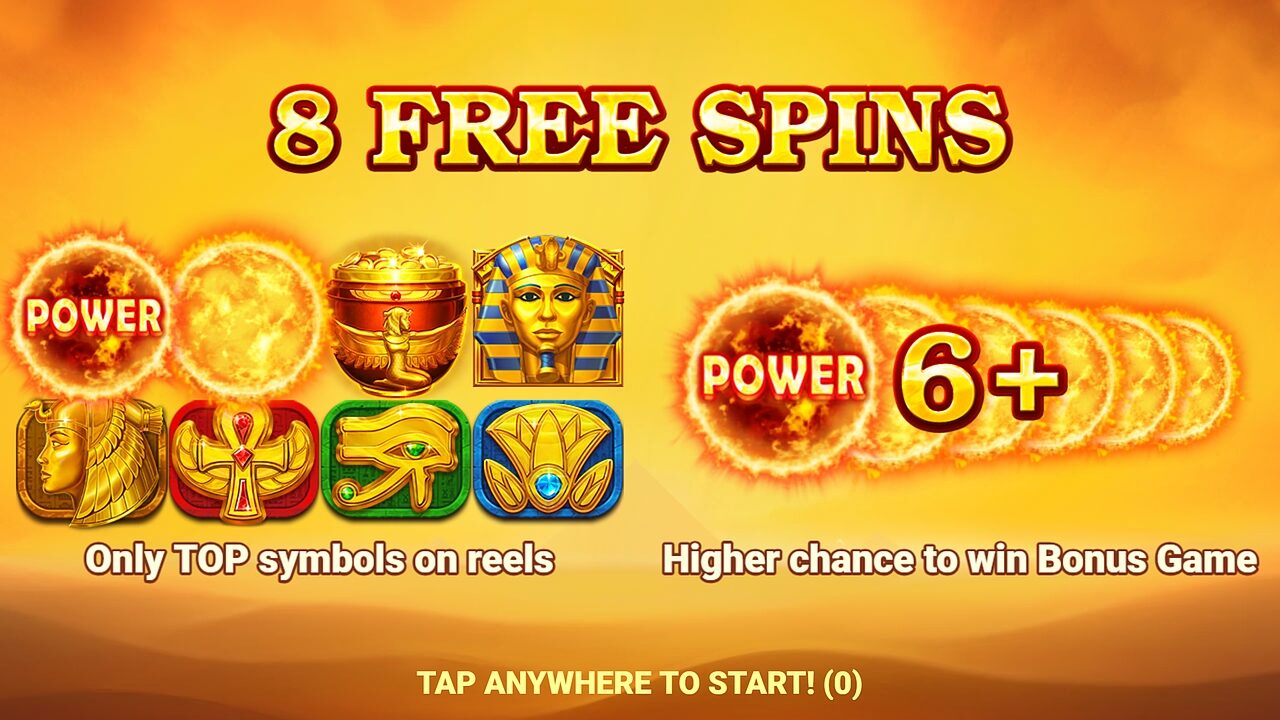 Sun of Egypt 5: de free spins met het Power-symbool